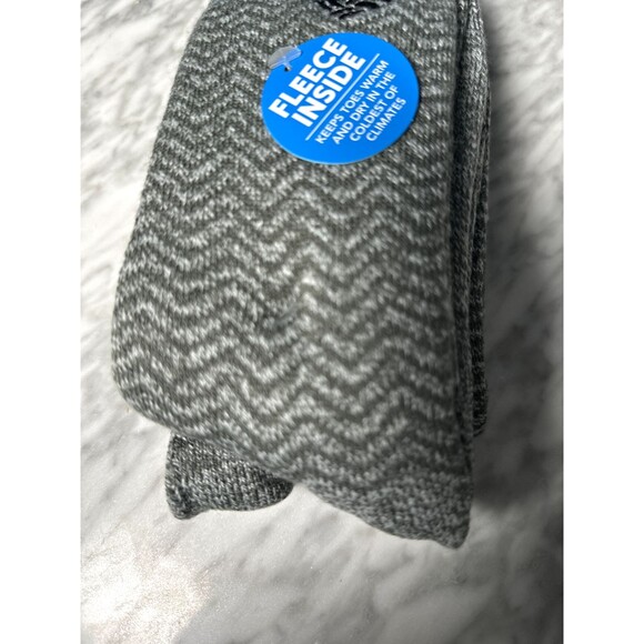 Columbia Men's 2 Pairs Soft Warm Fleece Inside Crew Socks  Size 6-12 Gray NEW - Picture 3 of 6